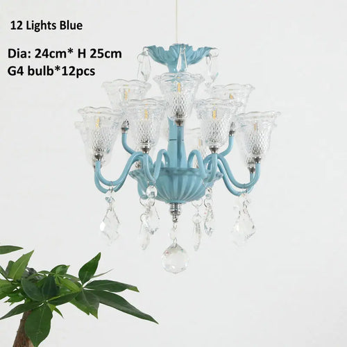 mini suspension créatives avec abat-jour en verre et cristal - vue 20 sur 21