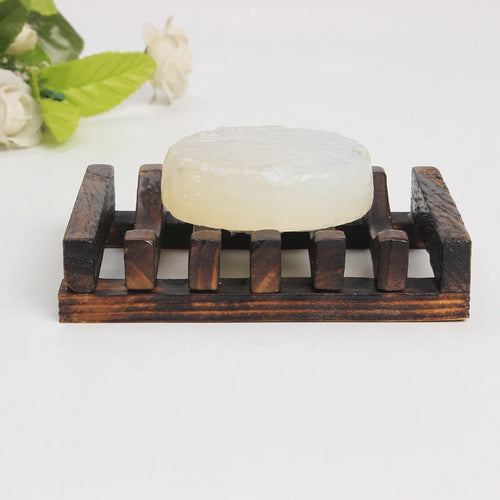 porte-savon en bambou naturel pour salle de bain et douche - vue 4 sur 6