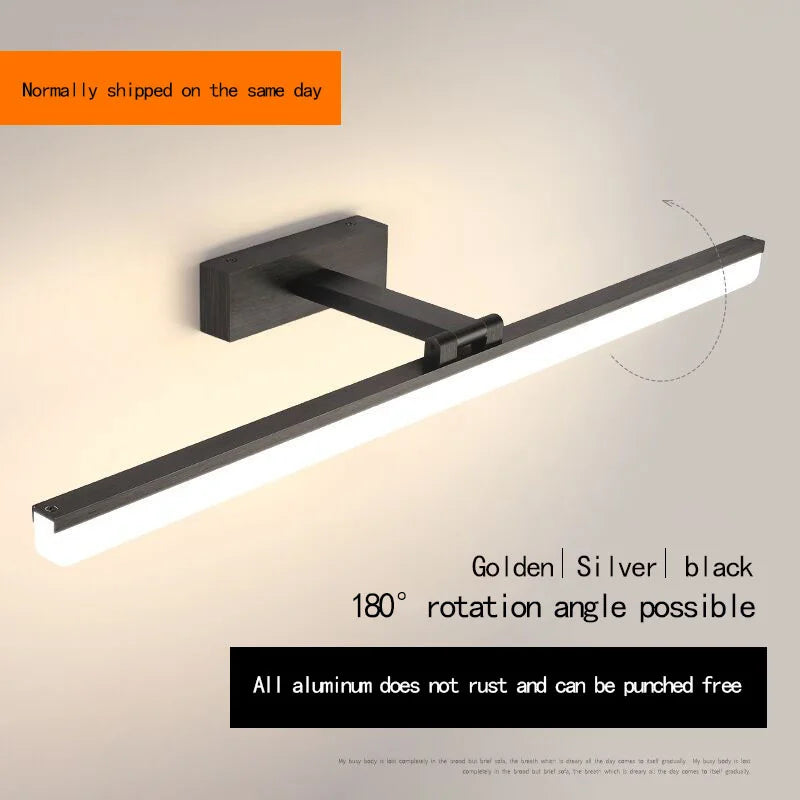 lampe frontale résistante à l'humidité pour miroir éclairage cosmétique - vue 4 sur 8