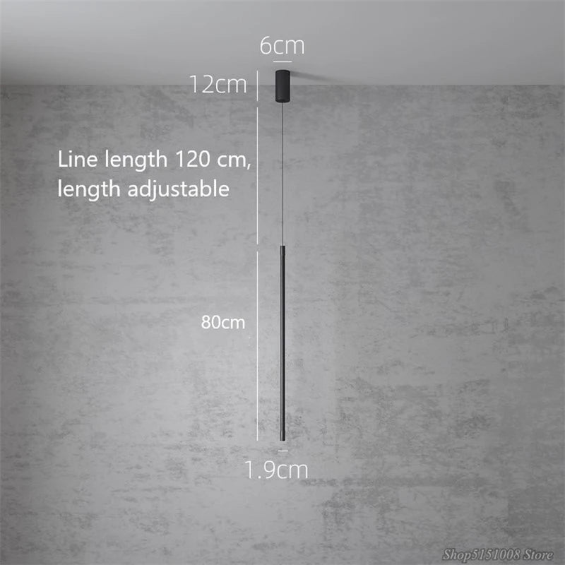 suspension LED design minimaliste moderne décorative