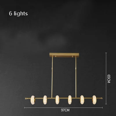 lustre de luxe en cuivre design minimaliste pour éclairage créatif - vue 10 sur 10