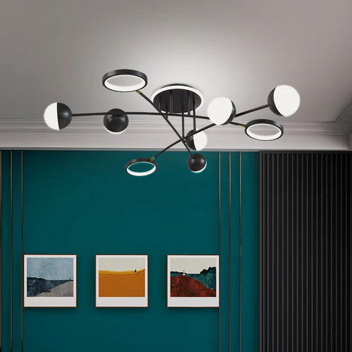 plafonnier moderne décoratif pour intérieur et luminaires LED - vue 2 sur 12