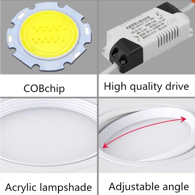 spot led encastrable à intensité variable pour décoration - vue 3 sur 5