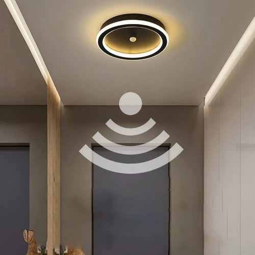 plafonnier led à induction avec capteur de mouvement pour intérieur - vue 2 sur 12