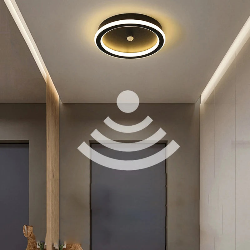 plafonnier led à induction avec capteur de mouvement pour intérieur - vue 1 sur 12