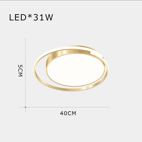 plafonnier led minimaliste en aluminium créatif allée lumières - vue 5 sur 7