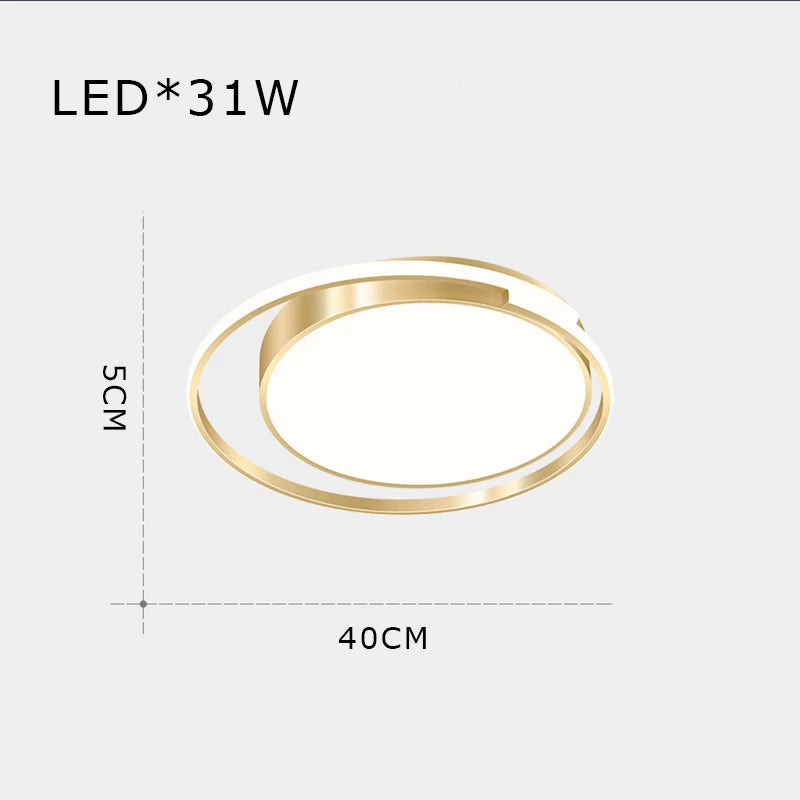 plafonnier led minimaliste en aluminium créatif allée lumières - vue 4 sur 7