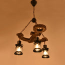lustre ancre en bois style rétro pour café et restaurant
