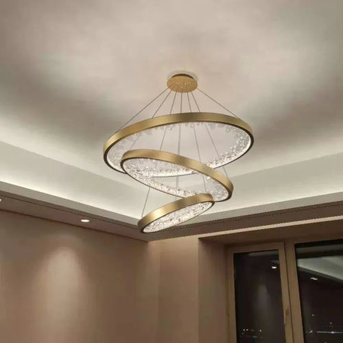 lustre design en cristal lumineux pour décoration moderne intérieure - vue 7 sur 20