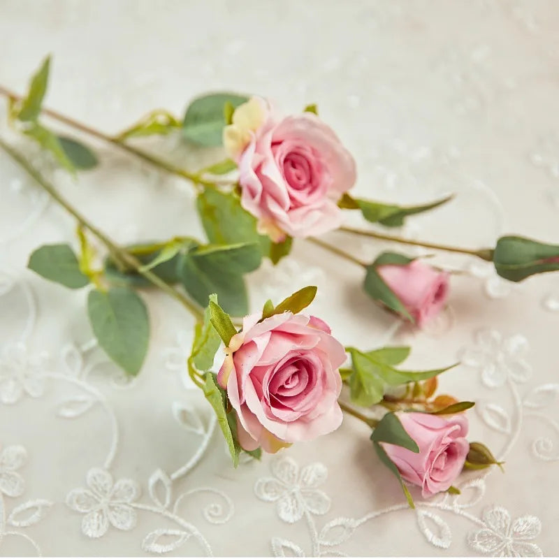 fleurs de roses artificielles en soie pour mariage et décoration - vue 9 sur 14