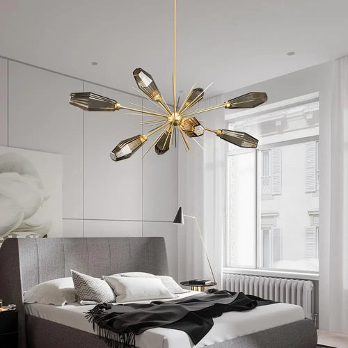 lustre en verre créatif design post-moderne minimaliste élégant - vue 8 sur 8