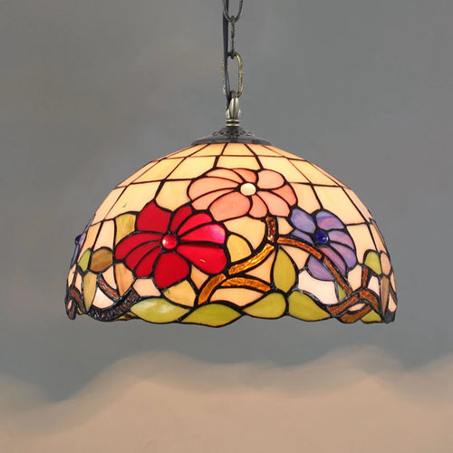 Bohême rétro européen coloré Tiffany verre lustre lustre Bar Restaurant créatif Rural porche méditerranéen lustre - vue 21 sur 28