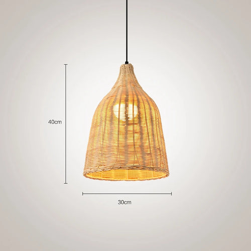 suspension en rotin et bambou pour décoration intérieure rusticité asiatique - vue 17 sur 16