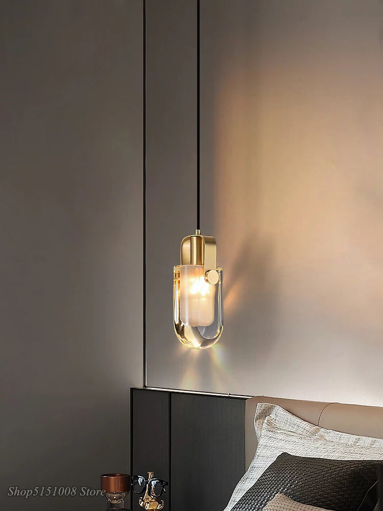 lampes suspendues en cristal nordique pour restaurant de luxe - vue 2 sur 7