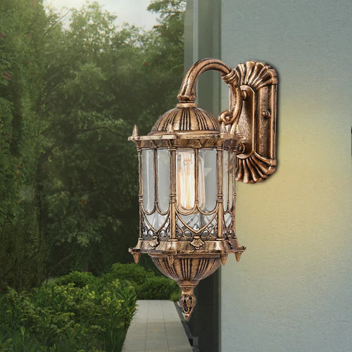 applique murale vintage en bronze pour extérieur étanche - vue 2 sur 12