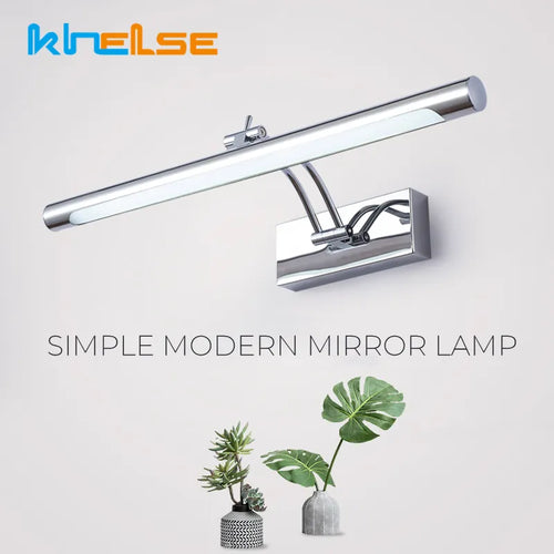 Applique murale led moderne étanche miroir cosmétique acier inox - vue 2 sur 9