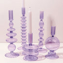 bougeoir en verre pour décoration romantique et festive