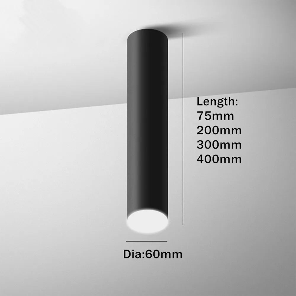 spot led cylindrique moderne en aluminium pour éclairage intérieur - vue 3 sur 5