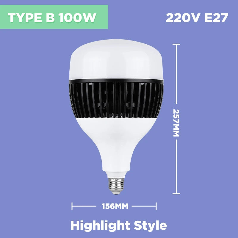 ampoule led moderne haute puissance pour éclairage industriel et garage - vue 8 sur 15