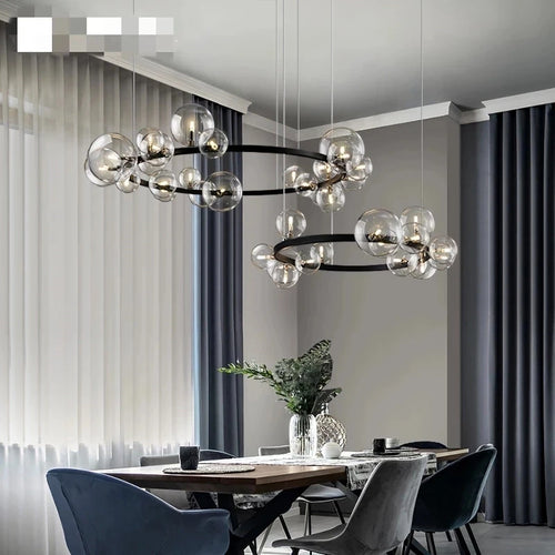 suspension en métal noir avec cordon réglable pour éclairage intérieur - vue 3 sur 25