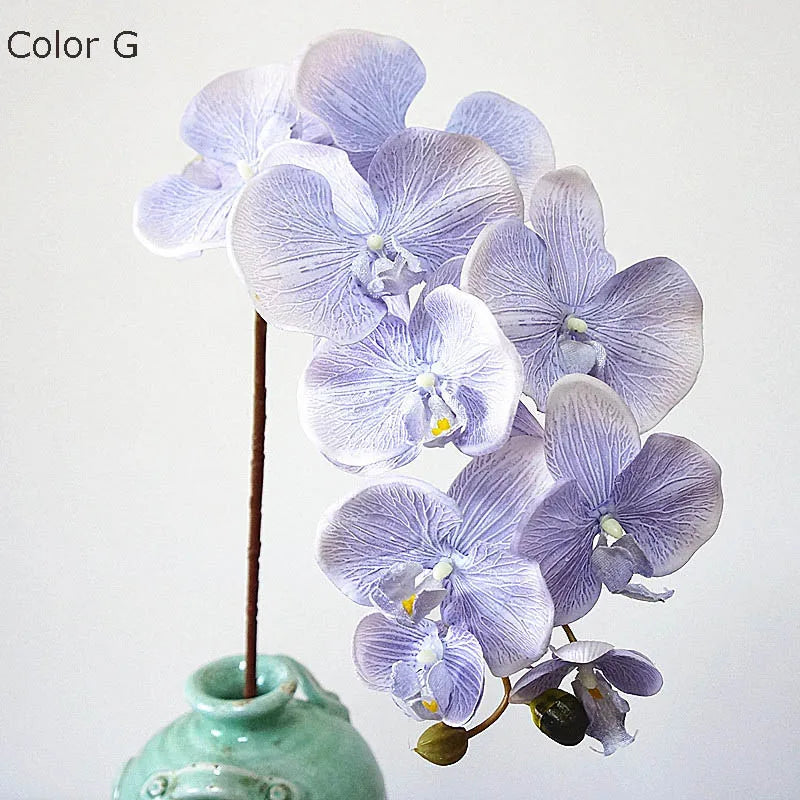 10 têtes d'orchidées artificielles rétro pour décorations élégantes - vue 10 sur 17