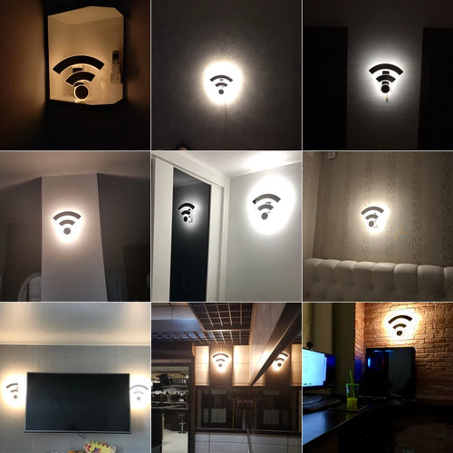 applique murale wifi acrylique pour décoration restaurant hôtel ktv - vue 4 sur 6
