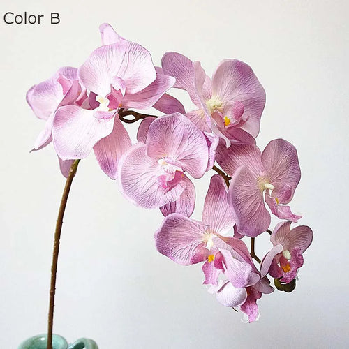 10 têtes d'orchidées artificielles rétro pour décorations élégantes - vue 18 sur 17