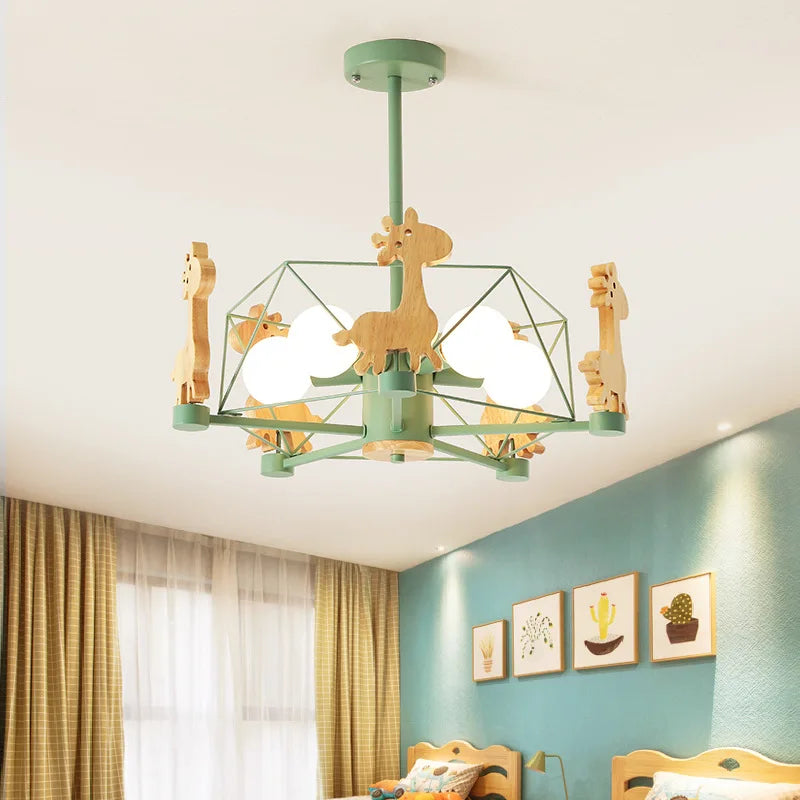 Suspension LED diamant bois Etoile - vue 3 sur 11