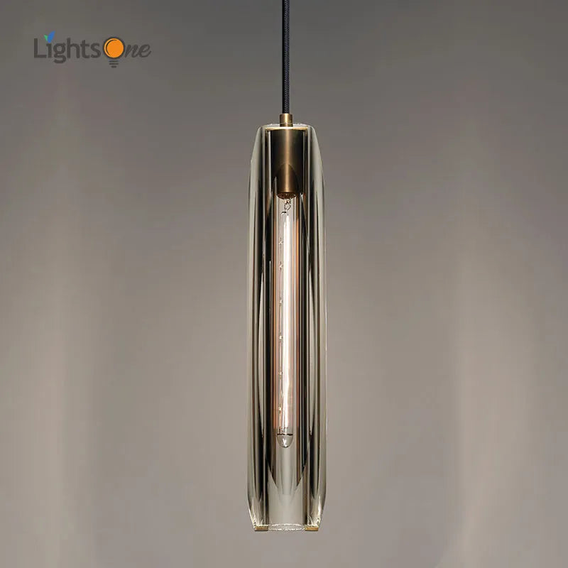 Suspension en cristal de luxe postmoderne entièrement en cuivre - vue 2 sur 6