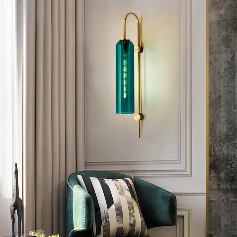 suspension moderne avec abat-jour en verre transparent led - vue 3 sur 25