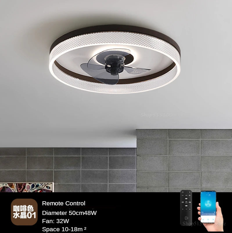plafonnier moderne à leds avec ventilateur et 3 luminosités - vue 15 sur 18