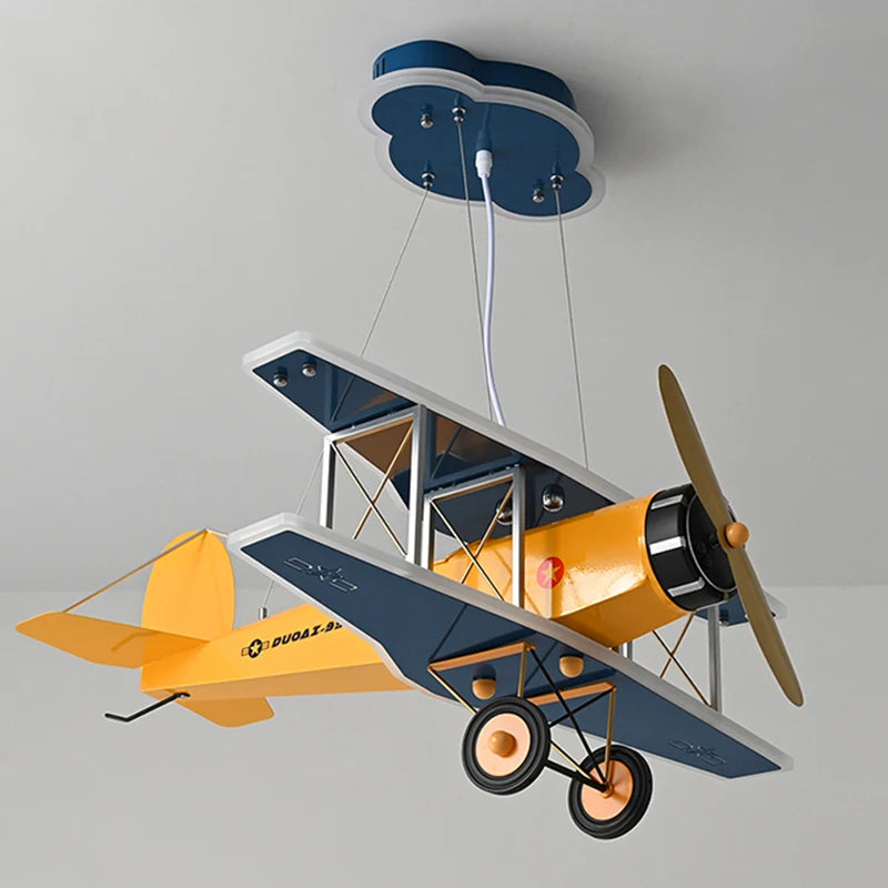 Lustre avion Chambre enfant moderne à LED - vue 6 sur 6