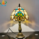 lampe à poser baroque européenne style tiffany en verre antique