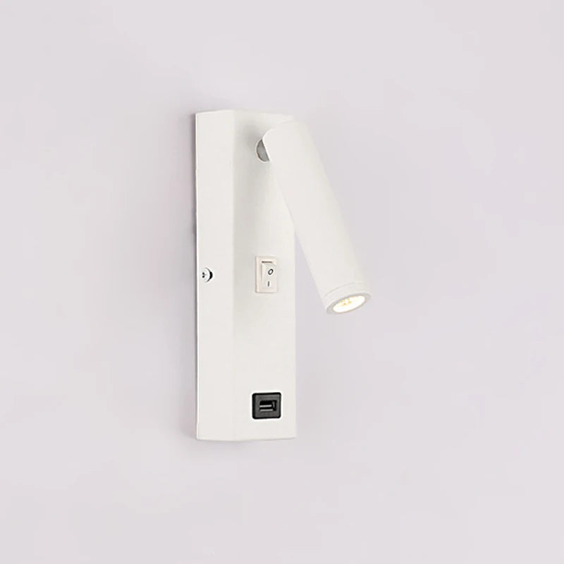 spot led rotatif moderne avec interrupteur en métal pour lecture - vue 4 sur 8