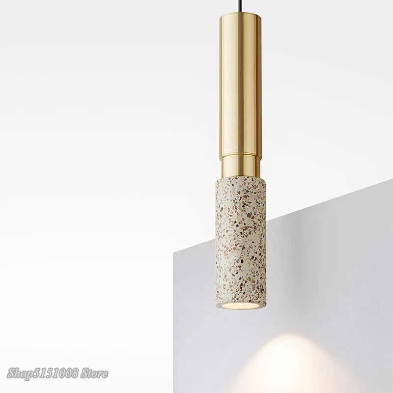 suspension moderne simple en marbre de style nordique ins - vue 4 sur 11