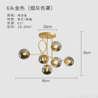 plafonnier boule de verre créatif et élégant pour intérieur