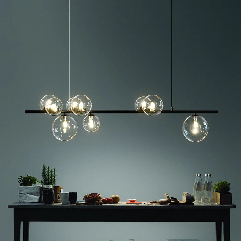 lustre à led nordique pour cuisine bureau et étude - vue 1 sur 8