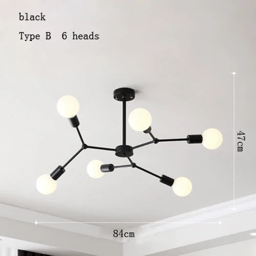 lustre moderne à plusieurs têtes pour intérieur créatif - vue 15 sur 27