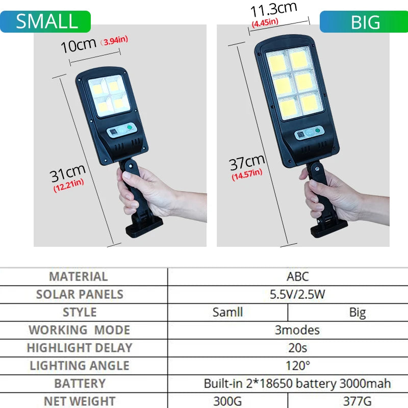 lampe solaire intelligente avec capteur de mouvement et télécommande - vue 2 sur 7