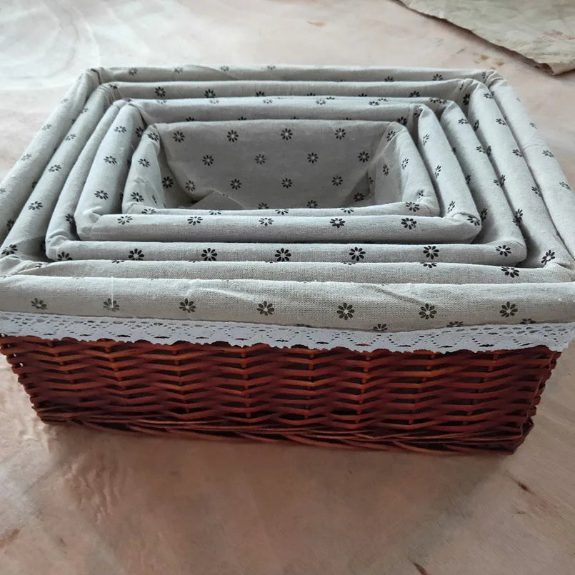 paniers de rangement en rotin faits main pour diverses utilisations - vue 4 sur 16
