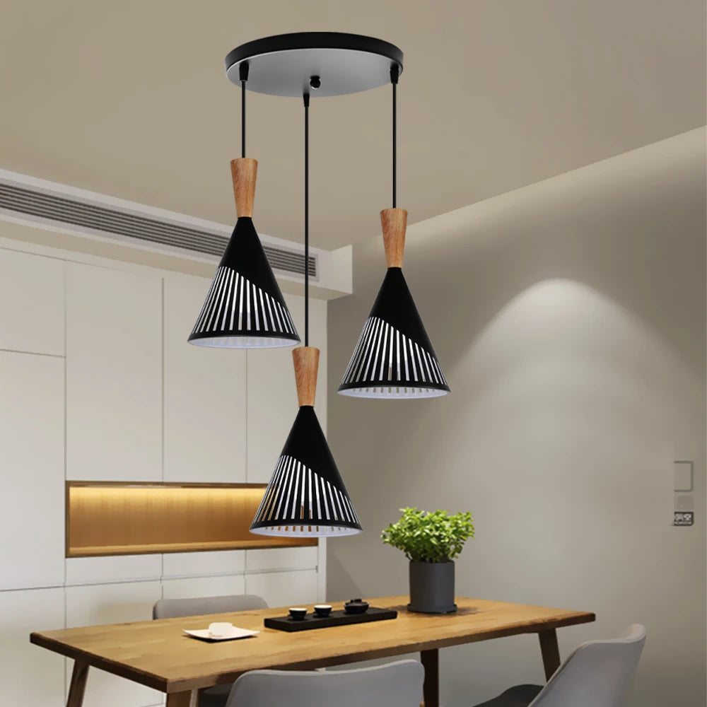 suspension loft vintage avec abat-jour industriel moderne - vue 3 sur 13