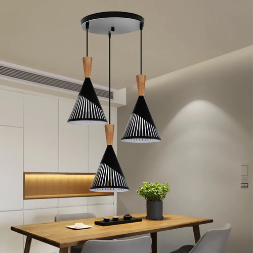 suspension loft vintage avec abat-jour industriel moderne - vue 3 sur 13