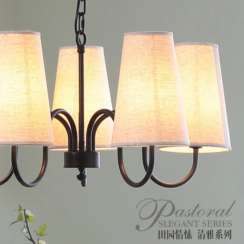 lustre moderne rétro en tissu pour intérieur élégant - vue 2 sur 8
