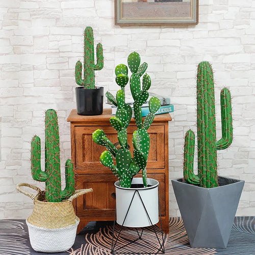 cactus artificiel décoratif pour décoration tropicale moderne - vue 2 sur 7