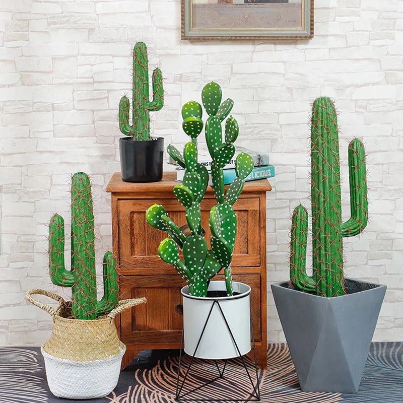 cactus artificiel décoratif pour décoration tropicale moderne - vue 1 sur 7