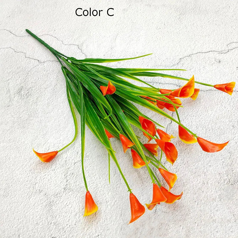 bouquet de 25 têtes de mini calla artificiel décoration florale élégante - vue 10 sur 12