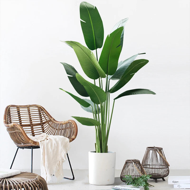 plantes tropicales arbre artificiel en pot décoration intérieure et extérieure - vue 3 sur 8