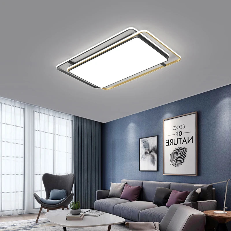 plafonnier led géométrie créative simplicité élégance éclairage intérieur - vue 3 sur 11
