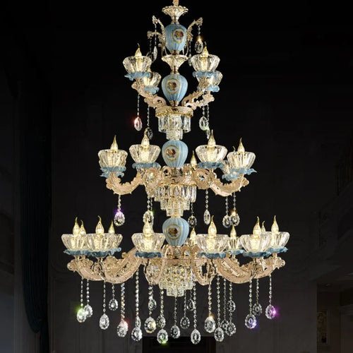 lustre moderne en cristal pour un éclairage élégant et raffiné - vue 3 sur 8