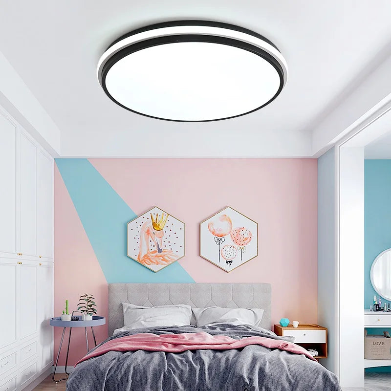 plafonnier moderne à LED ultra fin avec intensité variable - vue 3 sur 9
